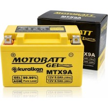 Motobatt Akü 12V 9 A 135 Cca (148X105X82)