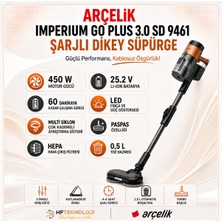 Arçelik Arcelık Yeşil LED Başlıklı Imperium Go Plus 3.0 Sd 9461 Şarjlı Dikey Süpürge Siyah