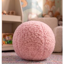 Teddy Store Premium Buklet Yuvarlak Dekoratif Yastık - Teddy Peluş Yastık