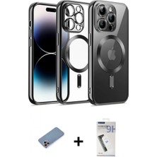 Pileli Store Pilelistore™ iPhone 12 Pro Kılıf Nova Işık Özel Seri - Şeffaf Uv Polymer Nano Ekran Koruyucu + Shine Kamera Lens Koruma Cam - Pe