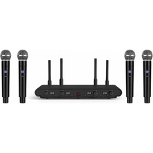 Westa Ten, 4 Adet El Uhf Kablosuz Mikrofon Seti, Karaoke , Sahne Organizasyon Mikrofonu