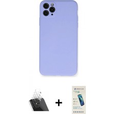 Pileli Store Pilelistore™ iPhone 11 Pro Max Kılıf Ahenk Serisi - Şeffaf Pasifik Cam Ekran Koruyucu + Kamera Lens Koruma Cam - Sf