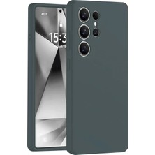 Durukar®  Samsung Galaxy S25 Ultra Kılıf Nano Içi Kadife Silikon - Koyu Yeşil