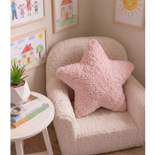 Teddy Store Premium El Yapımı Dekoratif Yıldız Yastık, Buklet Dokulu Kumaş, Boho Stil,