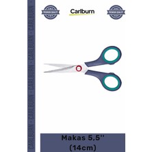 Carlburn #makas Keskin Çelik Ağızlı Plastik Saplı Profesyonel Terzi Kumaş Kağıt Hobi Ev Ofis Tipi Makas 5.5 Inc 14CM