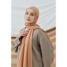 Modakaşmir Likya Kaymayan Bambu Şal -Kum Beji– 4 Mevsim Nefes Alan Yumuşak Doku