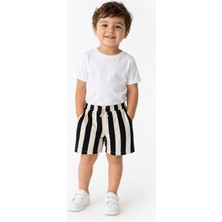 Gagarikids Pamuk Çizgili Çocuk Şortu