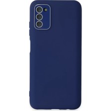 Kaufhier Galaxy A03S Kılıf Lansman Glass Kapak  Sky Blue