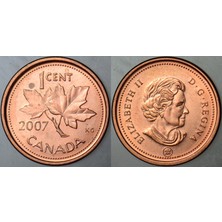 Banknoting Kanada 1 Cent 2007 Kraliçe Iı. Elizabeth 19.05 mm Çil(-)