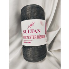 Sultan Antrasit Polyester Ribbon El Örgü Ipi 200GR. (1 Adet) - Renk: 655