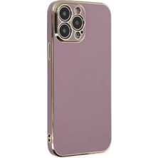 Armüz Apple iPhone 14 Pro Max Kılıf Volet Silikon - Mor