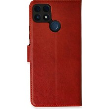 Durukar®  Realme C25 Kılıf Trend S Plus Kapaklı Kılıf - Kırmızı