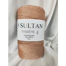 Sultan Koyu Bej Makrome 4 El Örgü Ipi (1 Adet) - Renk: 033