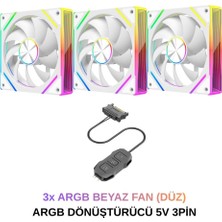 Next Gaming NG-D120W 3x Argb Pwm 120MM Kasa Fanı Beyaz