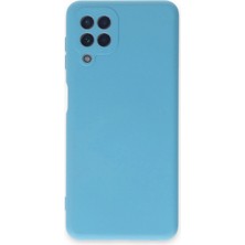 Durukar®  Samsung Galaxy A22 Kılıf Nano Içi Kadife Silikon - Mavi