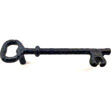 Kaufhier Antika Tarz Dekoratif Pirinç Anahtar Şeklinde Kapı Çekme Kolu, Mobilya, Sandık, Kutu Kulbu  128MM, Oksit