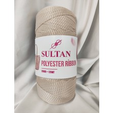 Sultan Krem Polyester Ribbon El Örgü Ipi 200GR. (1 Adet) - Renk: 605