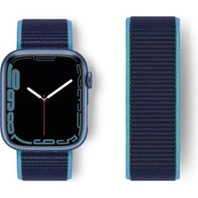 Kaufhier Watch 38MM Hasırlı Cırtcırtlı Kordon  Mavilacivert