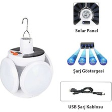 Kaufhier Polizei P038 Solar Güneş Enerji ve USB Sarjli 5 Kanatlı