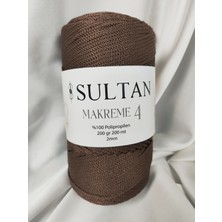 Sultan Koyu Kahve Makrome 4 El Örgü Ipi (1 Adet) - Renk: 208