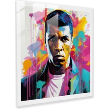 Popcas Muhammed Ali Temalı Dekoratif Cam Tablo