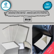 Orbak Kağıtçılık Baskısız Oto Paspas Kartonu 35X50 cm | Önü Beyaz Arkası Gri Krome Karton | 50 Adet