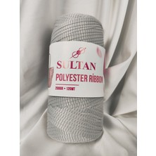 Sultan Gri Polyester Ribbon El Örgü Ipi 200GR. (1 Adet) - Renk: 636