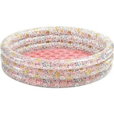 AyrStore Buğz IH58427 Intex 3 Boğumlu Çiçek Desenli Bebek Havuzu 86X25CM