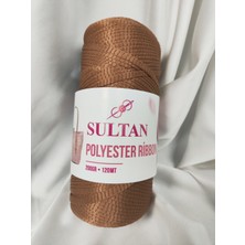 Sultan Çikolata Kahve Polyester Ribbon El Örgü Ipi 200GR. (1 Adet) - Renk: 633