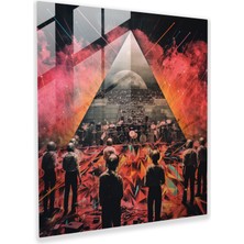 Popcas Efsanevi Konser Temalı Temperli Cam Tablo - Pink Floyd