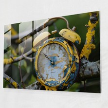 Popcas Erimiş Saat Temalı Temperli Cam Tablo