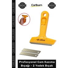 Carlburn #kazıma 100MM Temizleme Sıyırma Fayans Boya Zemin Sökücü Cam Kazıma Bıçağı + 2 Yedek Bıçak Hediyeli