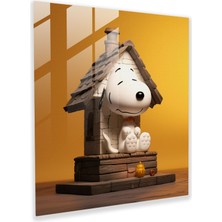 Popcas Snoopy Temalı Temperli Cam Tablo