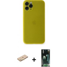 Marsilyan™- iPhone 11 Pro Kılıf Yadigar Yansıma Serisi - Şeffaf 360 Full Body Arka Koruyucu + Renkli Kamera Lens Koruma Cam - Sı