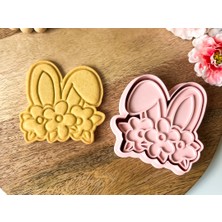 Cestopieno Çiçekli Tavşan Kulağı Hamur Şekillendirici/kurabiye/seramik/polimer 8 cm Karışık Renk