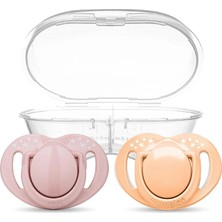 Mamajoo Ortodontik Silikon Emzik 2'li Powder Pnk & Blush 0+ Ay (Sterilizasyon/saklama Kutulu) (2 Adet)