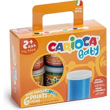 Carioca Yıkanabilir Bebek Parmak Boyası (4 Adet)