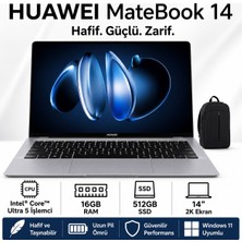 Huawei 14,2 Inç 2.8k OLED Dokunmatik Laptop, Core Ultra 5 125H, 16GB Ram, 512GB Ssd, Freedos, Arc Grafik, Yüksek Çözünürlüklü Hafif Ofis Bilgisayarı, Hafif Tasarımlı Taşınabilir Bilgisayar