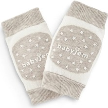 Babyjem Örgü Emekleme Dizliği Bej (2 Adet)