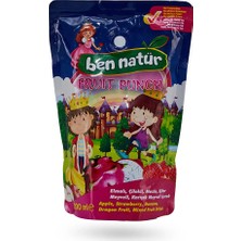 Ben Natür Fruit Punch Elmalı, Çilekli, Muzlu, Ejder Meyveli, Karışık Meyveli Içecek 200 ml (4 Adet)