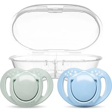 Mamajoo Ortodontik Silikon Emzik 2'li Powder Green&blue 0+ Ay (Sterilizasyon/saklama Kutulu) (5 Adet)