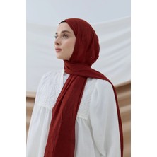 Modakaşmir Likya Kaymayan Bambu Şal Renk Tarçın – 4 Mevsim Nefes Alan Yumuşak Doku
