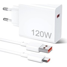 Shutech Poco Tüm Modeller Uyumlu 120W Watt Turbo Ultra Hızlı Şarj Aleti Seti Usb- Type-C Kablo ve Adaptör