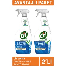 Cif Sprey Power & Shine Banyo 2 x 750 ml 4 Adet