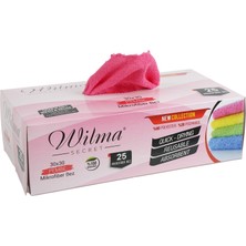 Wilma Secret Mikrofiber Temizlik Bezi Kutulu 25 Adet - Yeniden Kullanılabilir Mikrofiber Bezler 30X30CM 180GSM - Pembe - Araç, Mutfak, Banyo, Ofis