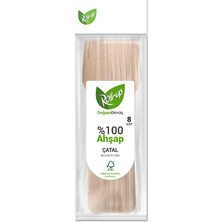 Roll-Up Doğaya Dönüş Ahşap Çatal 8'li 4 Adet