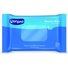Canped Vücut Temizleme Havlusu Seyahat Paketi 14 x 20 cm 24'lü