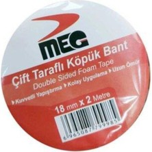 Evvon Çift Taraflı Köpük Bandı 18 MMX2MT 3 Adet