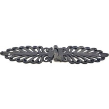 Nemere Antika Tarz Dekoratif Pirinç Yaprak Desenli Menteşe - 55X265 Mm, Oksit
