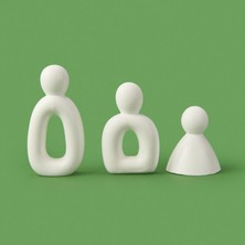Matmel Deco 3'lü Family Obje - Beyaz